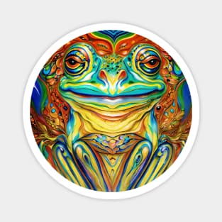 Froggy Animal Spirit (11.1) - Trippy Psychedelic Frog Magnet